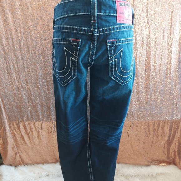 True Religion Women's Straight Leg Mid Rise Thick Stitches Denim Jeans Size: 29 - Picture 1 of 14